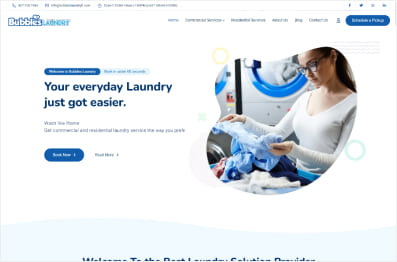 web design- bubble laundry